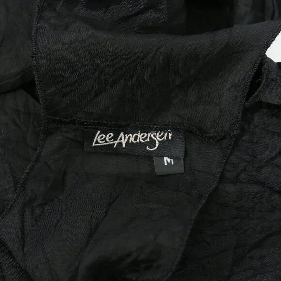 Lee Andersen Black Crinkle Sleeveless Top Shell M - Picture 3 of 3